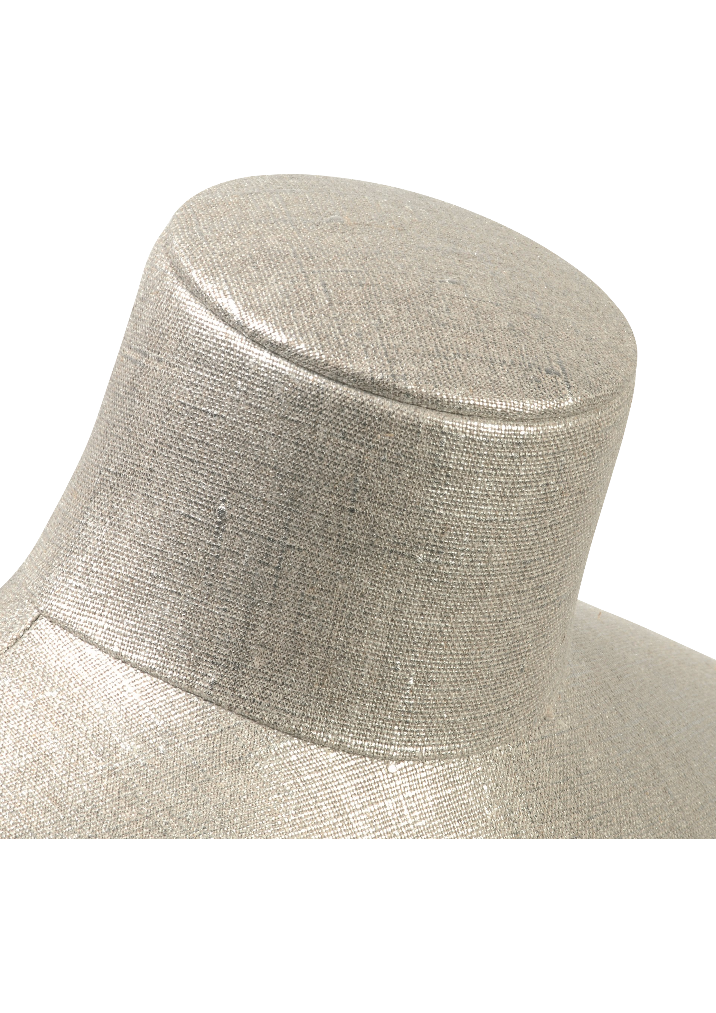 Neck Covered in Linen Vintage Silver